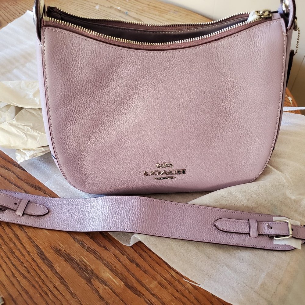 Coach Jes Leather Lilac Hobo